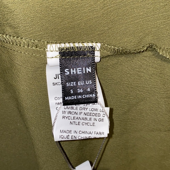 SHEIN MOD Small Women's Green Lace Edge Decor Waist Cinched Long Summer Dress - Picture 2 of 9